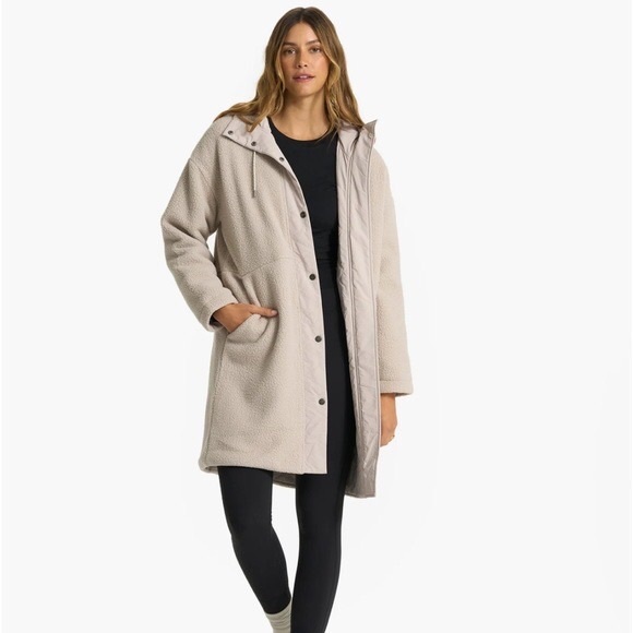 Vuori Sherpa Hooded Trench Coat - Medium - Dark  Salt - NWT - Picture 1 of 6